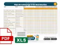 Tableau de suivi pour un plan de nettoyage et désinfection, un exemple HACCP. Il liste les tâches et leur fréquence.