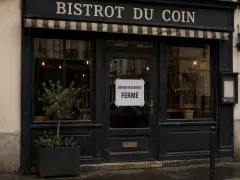 Le "Bistrot du Coin" est définitivement fermé. Une affiche sur la porte annonce la triste nouvelle.