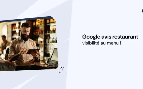 Un restaurateur utilise une tablette pour gérer les avis Google et améliorer la visibilité de son restaurant.