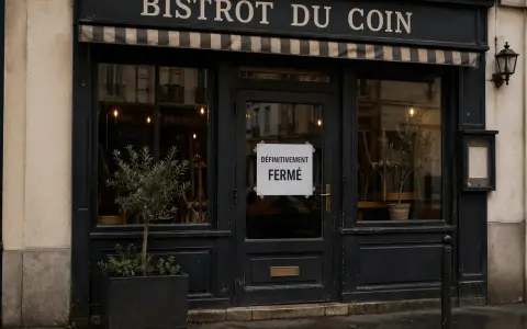 Le "Bistrot du Coin" est définitivement fermé. Une affiche sur la porte annonce la triste nouvelle.