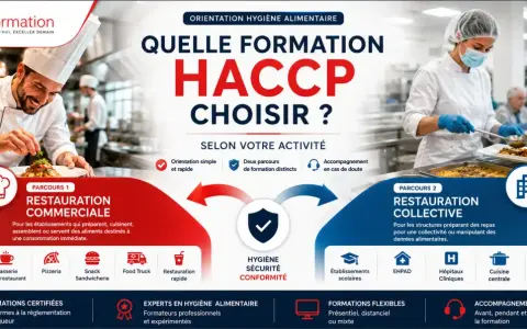 Chefs préparent des plats dans un restaurant. Formation HACCP pour la restauration commerciale ou collective.