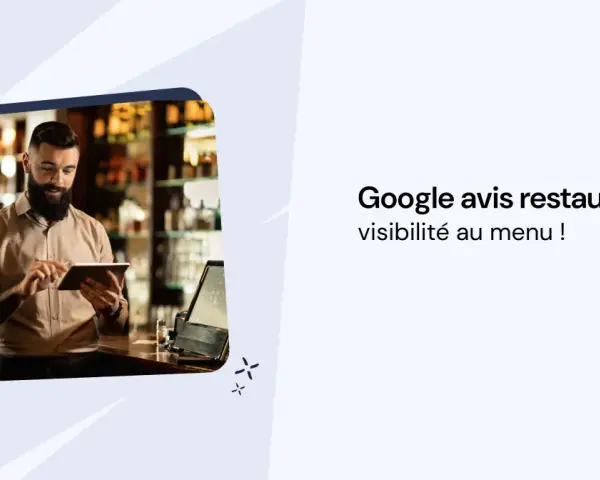Un restaurateur utilise une tablette pour gérer les avis Google et améliorer la visibilité de son restaurant.