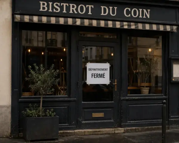 Le "Bistrot du Coin" est définitivement fermé. Une affiche sur la porte annonce la triste nouvelle.