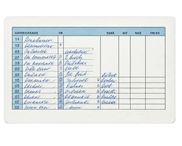 Feuille de pointage manuscrite avec des noms et des chiffres.