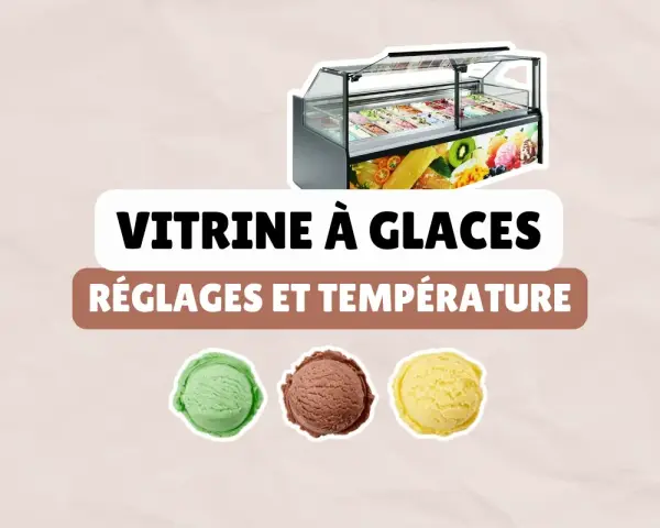 Vitrine à glaces : réglage température et conseils pour des desserts parfaits. Trois boules de glace : menthe, chocolat, vanille.