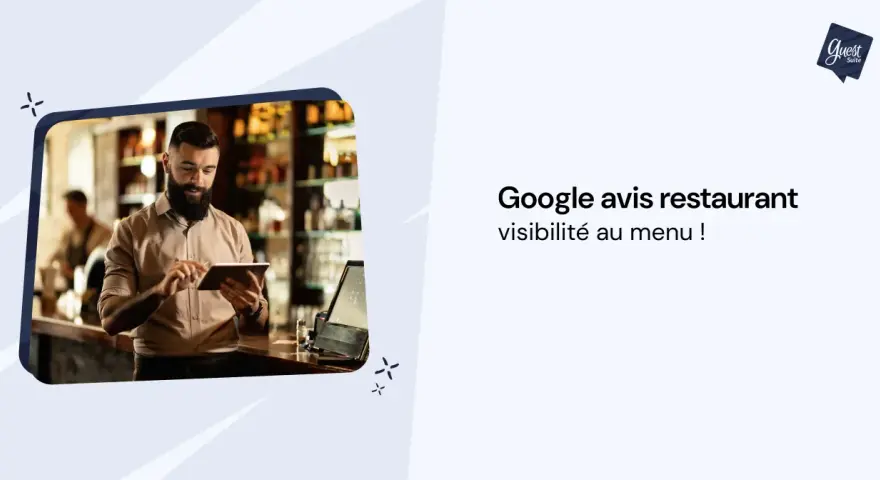 Un restaurateur utilise une tablette pour gérer les avis Google et améliorer la visibilité de son restaurant.