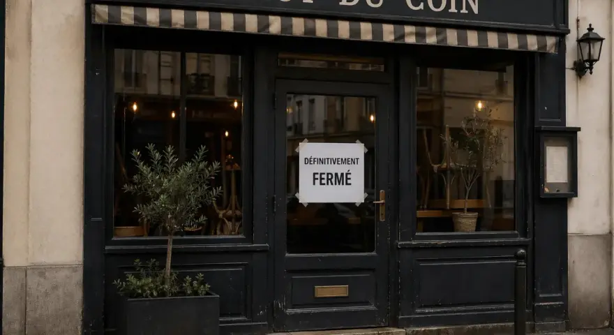 Le "Bistrot du Coin" est définitivement fermé. Une affiche sur la porte annonce la triste nouvelle.